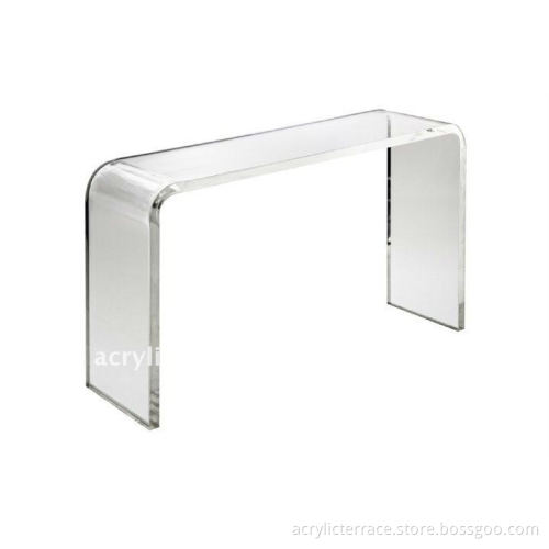 Transparent acrylic lucite waterfall console table